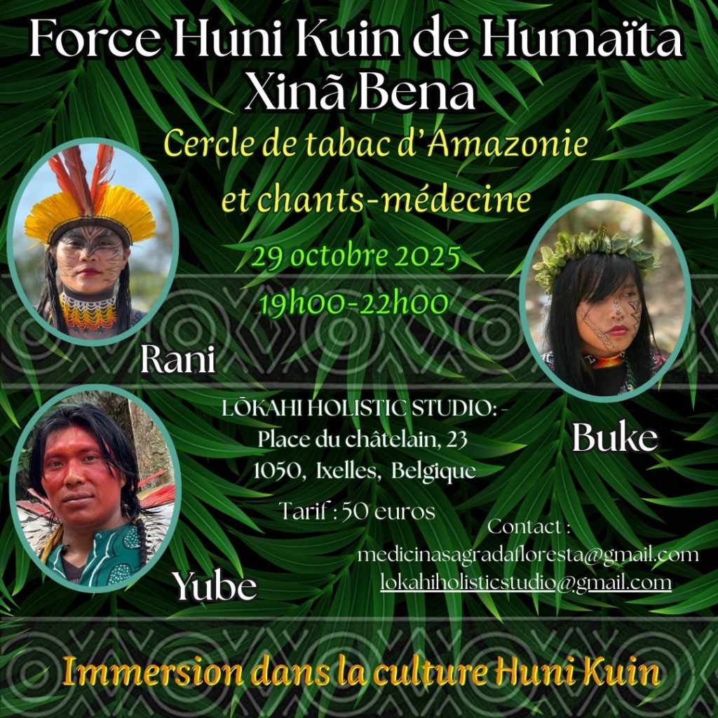 Cercle de tabac d'Amazonie et chants médecine